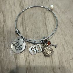 60th Birthday Bracelet Bangle 