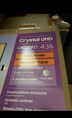 Samsung crystal uhd 43 inch 4k smart tv