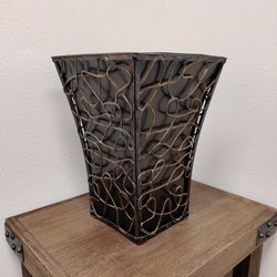 Vintage Metal Decorative Trashcan