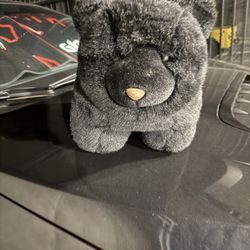 FREE Vintage Plush Black Bear Foot Rest Stool Decor