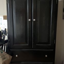 Black Wardrobe/ Dresser For Sale 