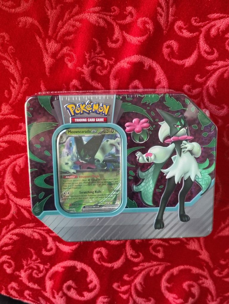 Meowscarada EX Pokemon Paldea Partners Tin Trading Card Game