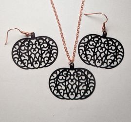 Halloween Accessories Necklaces And Earrings Pumpkin Goth Spooky Jewelry 