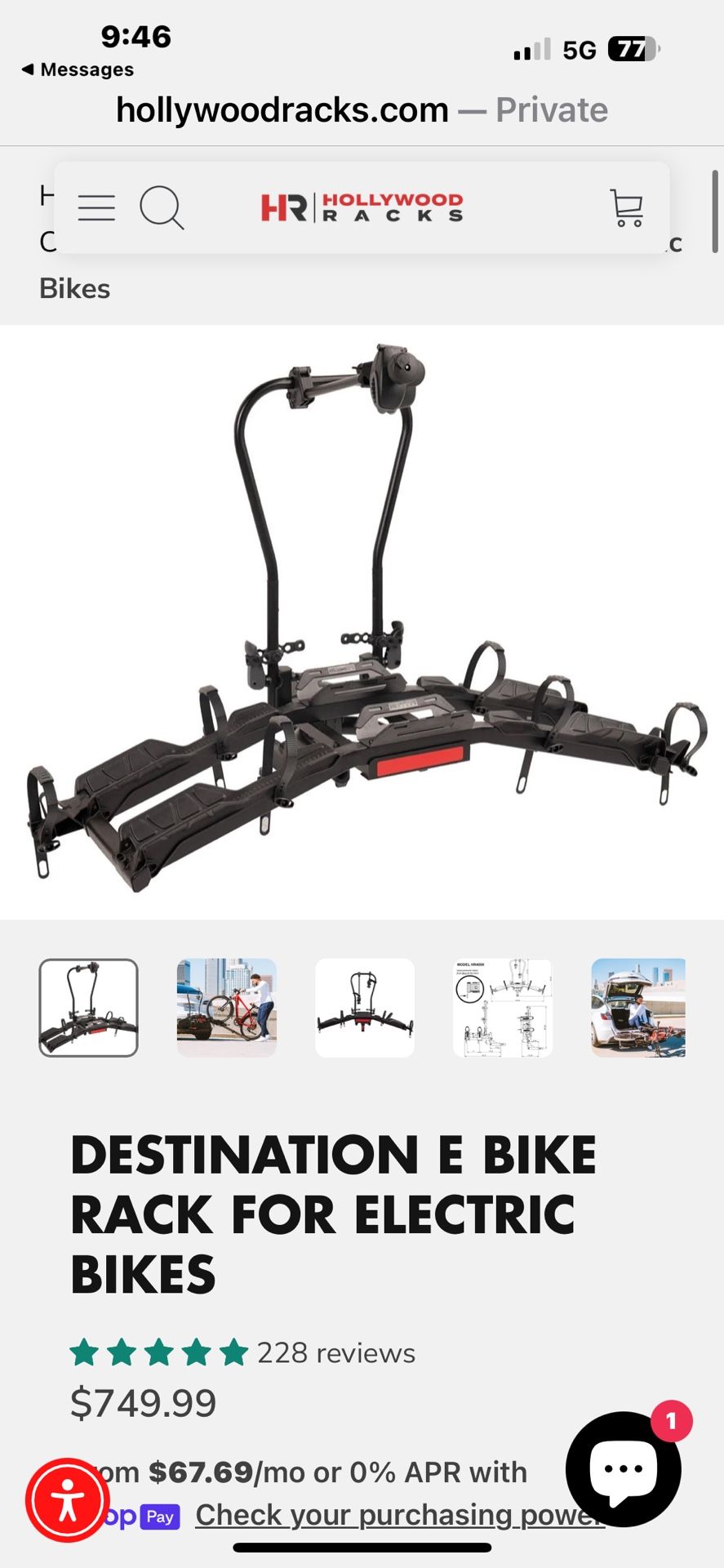 Hollywood Dual E-bike Rack 