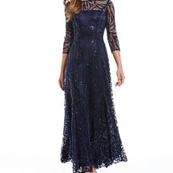 Navy Blue Mother's Gown