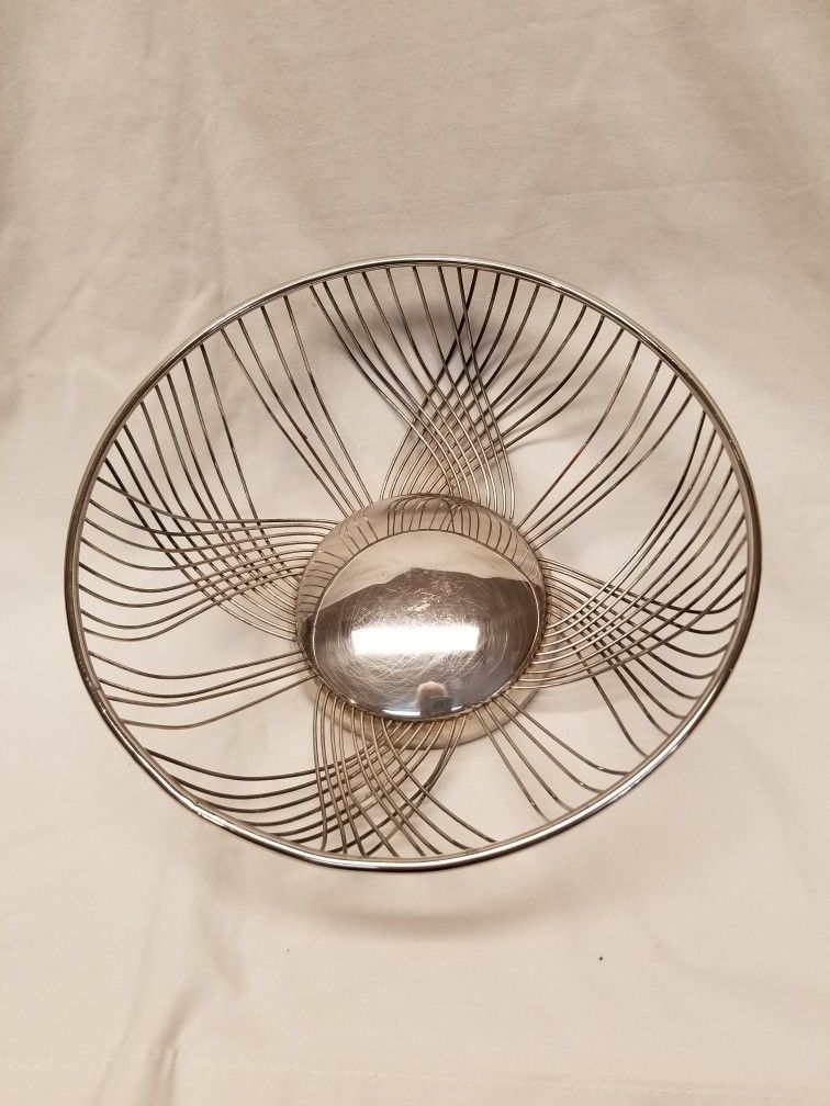 Vintage Silver Plated Wire Basket