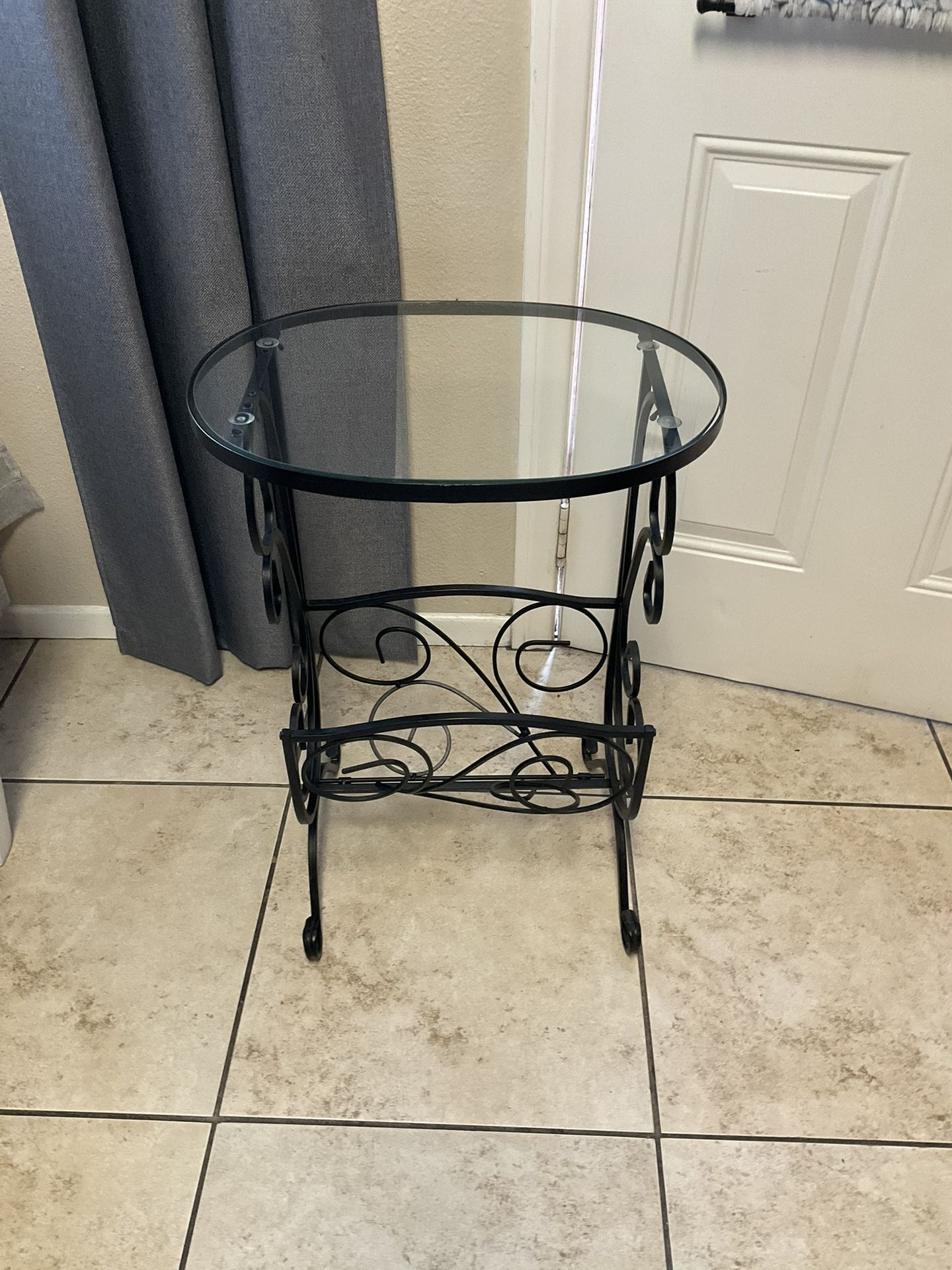 Iron Table And Magazine Holder