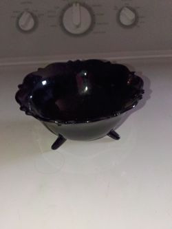 Black glass bowl
