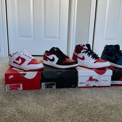 Three Retro Jordans And Two Nikes