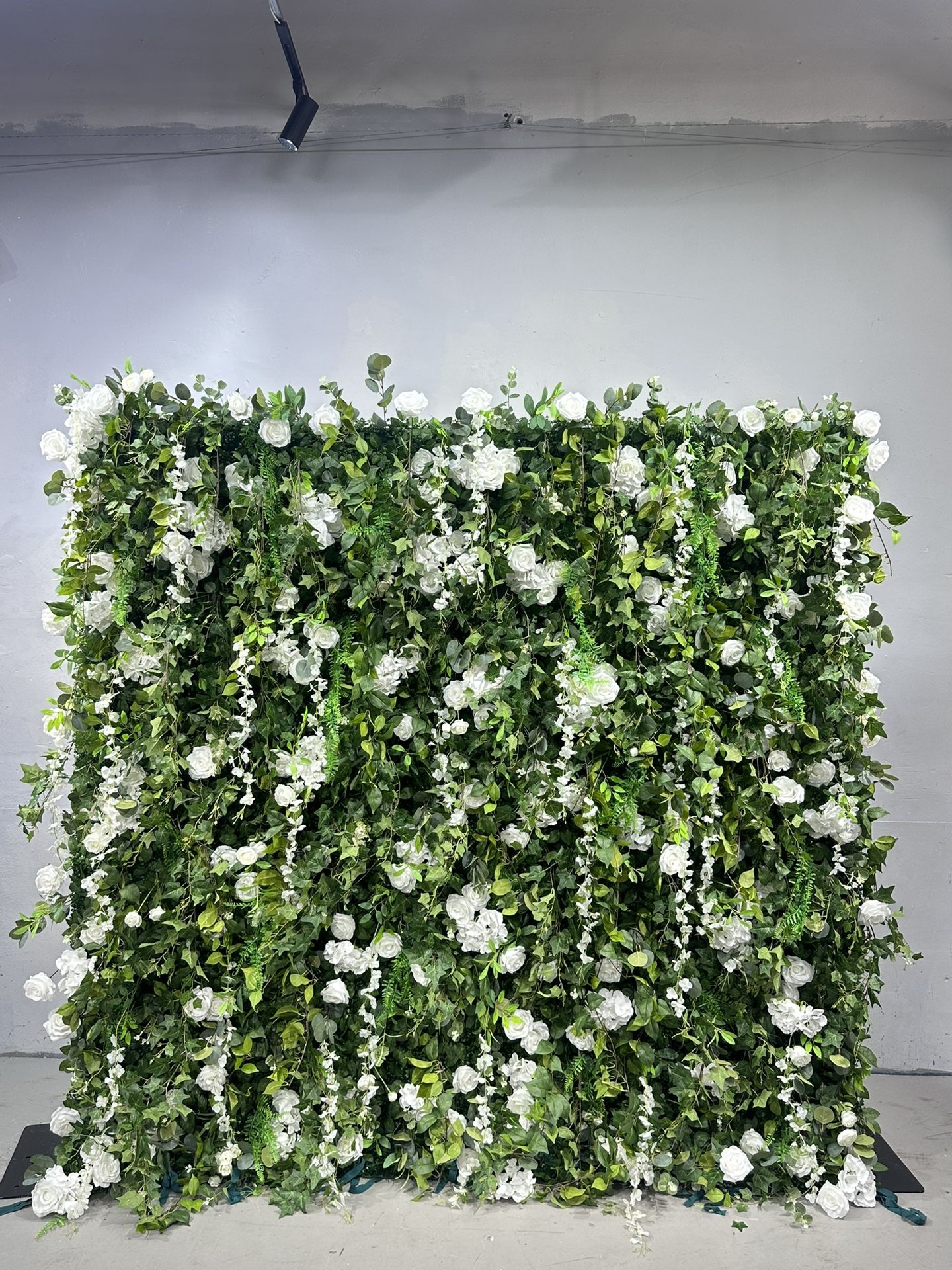 8’x8’ Vivid Green Leaves Floral Wall Wedding Backdrop