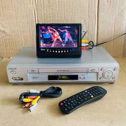 Sony SLV-N700 VCR Hi-Fi VHS Video Recorder Player Tested & Working w/ Remote