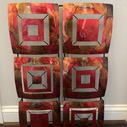 Red & Gold Metal Wall decor