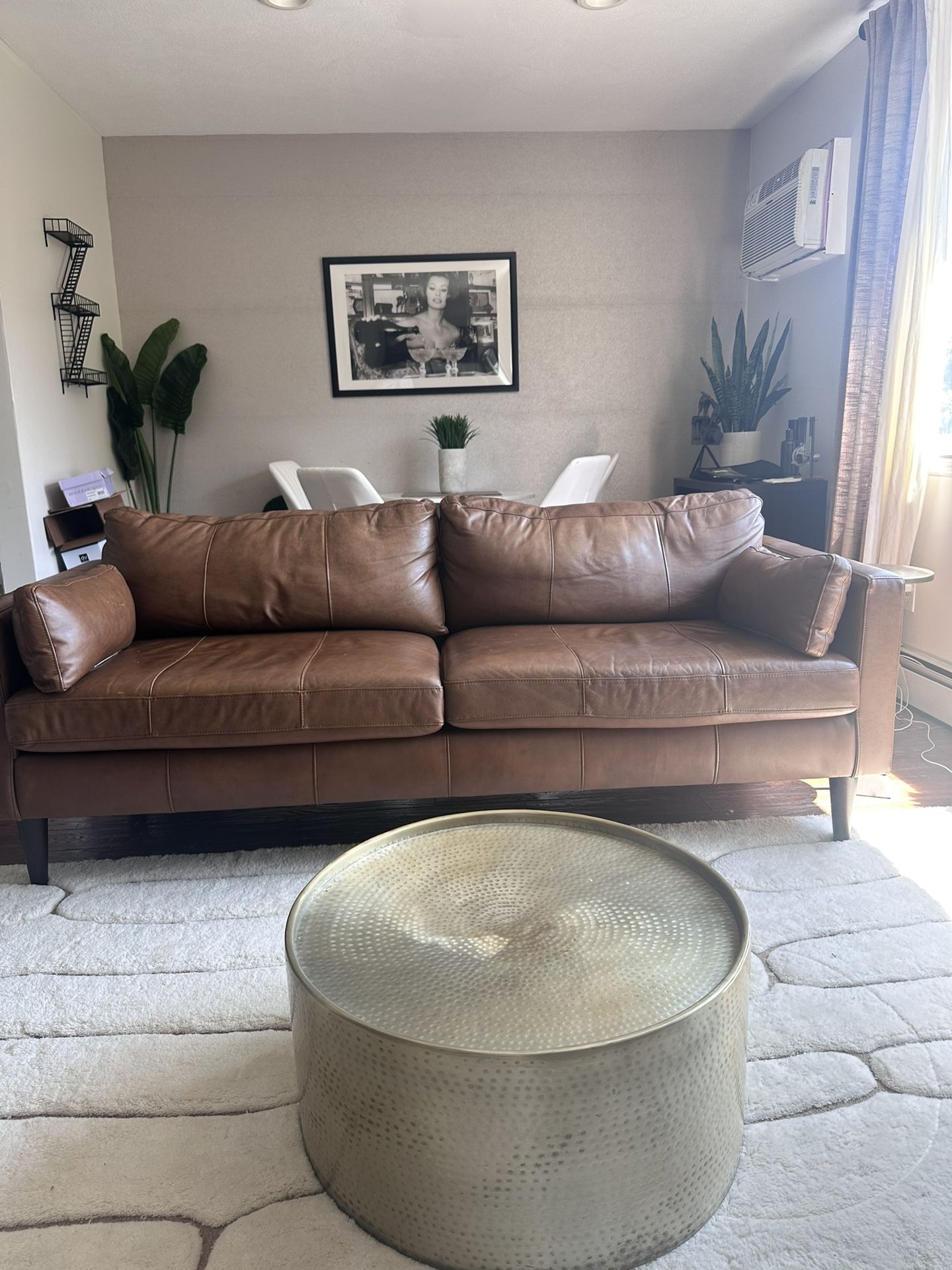 Faux Leather Couch $450