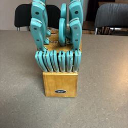 Teal Knife Set