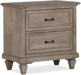 Pine Wood Nightstand - Magnussen Lancaster 2 Drawer Nightstand w/touchbar