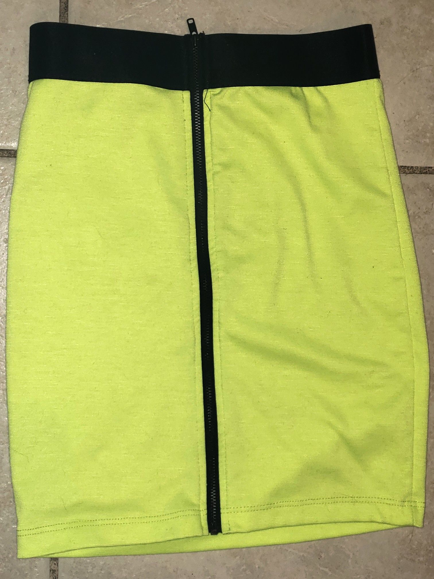 Womens XS neon mini Lip Service Skirt