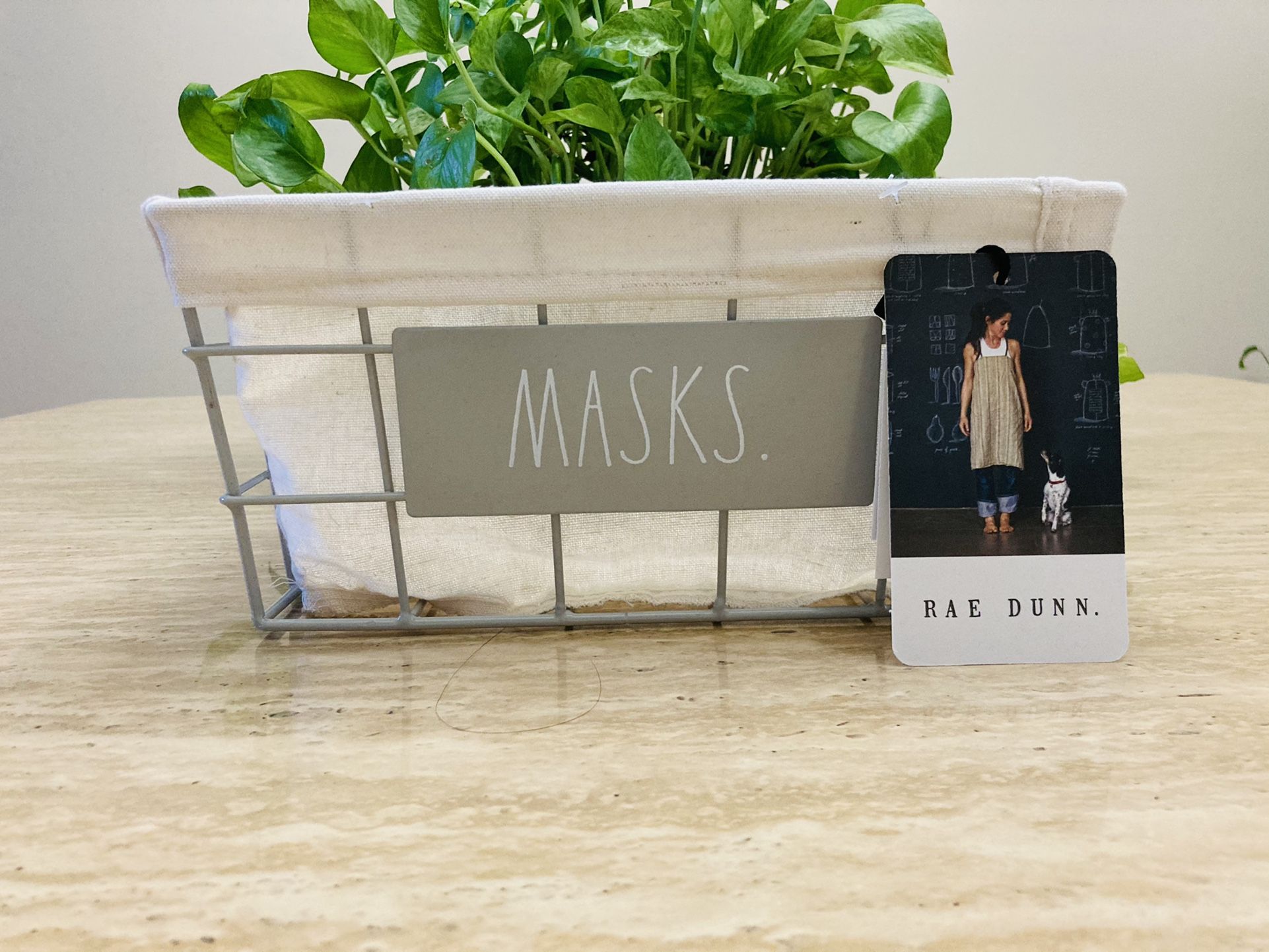 RAE DUNN MASKS Entryway Basket π§Ί