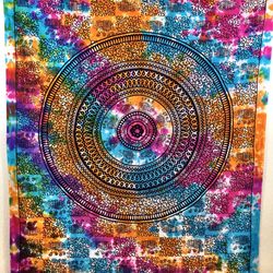 Brand New Multicolor OM Mandala Tapestry