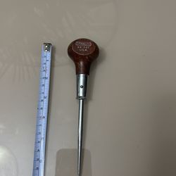 Vintage Stanley No. 69-007 Wood Handle Scratch Awl