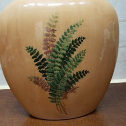 Ceramic Vase With Leaf Branches