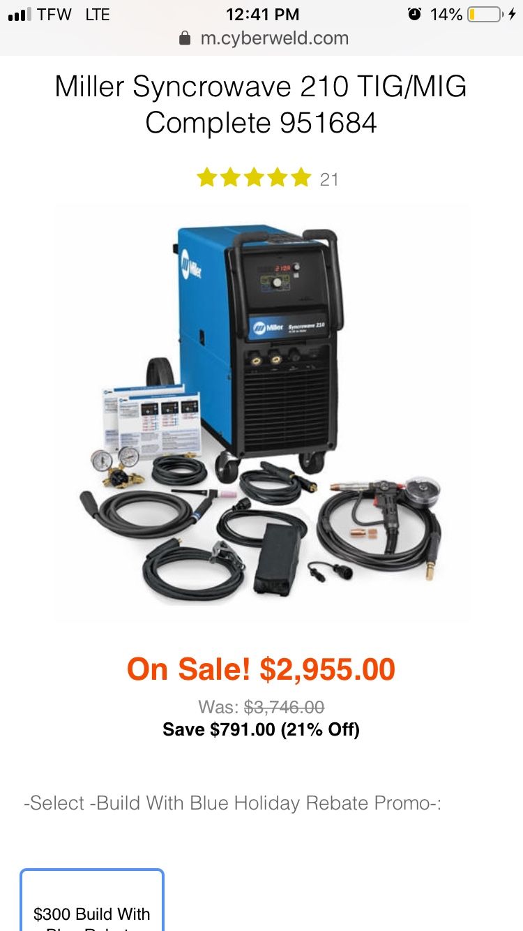 Miller Syncrowave 210 TIG/MIG WELDER