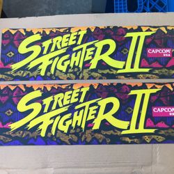 Capcom Street Fighter 2 Arcade Video Game Marquee 