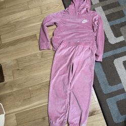 Girls Pink Nike Sweat Outfit Set Size 6 