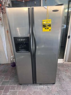 Stainless steel double door fridge Like New