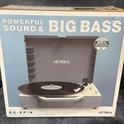 Victrola Re-Spin Sustainable Bluetooth Suitcase Record Player