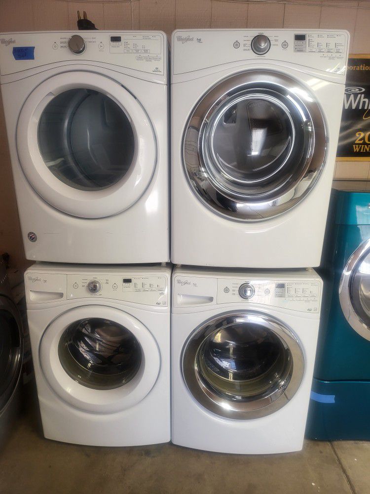 Washer And Dryer Electric Whirlpool Duet Super Capacity Plus Whit Warranty 500