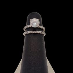 Lady's Diamond Fire Polish Wedding Set