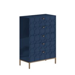 5 Drawer Cabinet Dresser - Blue