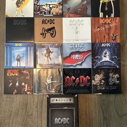 AC/DC cd albums + Book and Pins