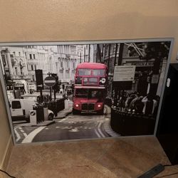IKEA Red Bus In London Framed Artwork 