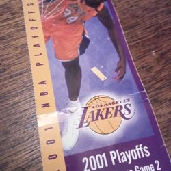 2001 Lakers Playoffs Rare Ticket Stub
