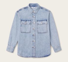 WOMENS LONG SLEEVE DENIM SHAKET PARKE X TARGET LIGHT WASH SZ XL NWT IN HAND