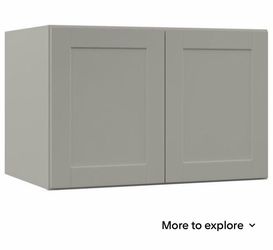 33 in. W x 24 in. D x 24 in. H Assembled Wall Bridge Kitchen Cabinet in Dove Gray
