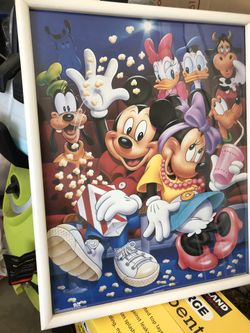 disney poster with frame