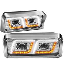 LA Zona Auto Parts 86 to 19 Kenworth Freightliner Peterbilt Western Star Headlights Luces Micas faros Camion Chrome 