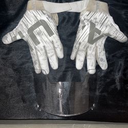 Football Visor And Gloves 