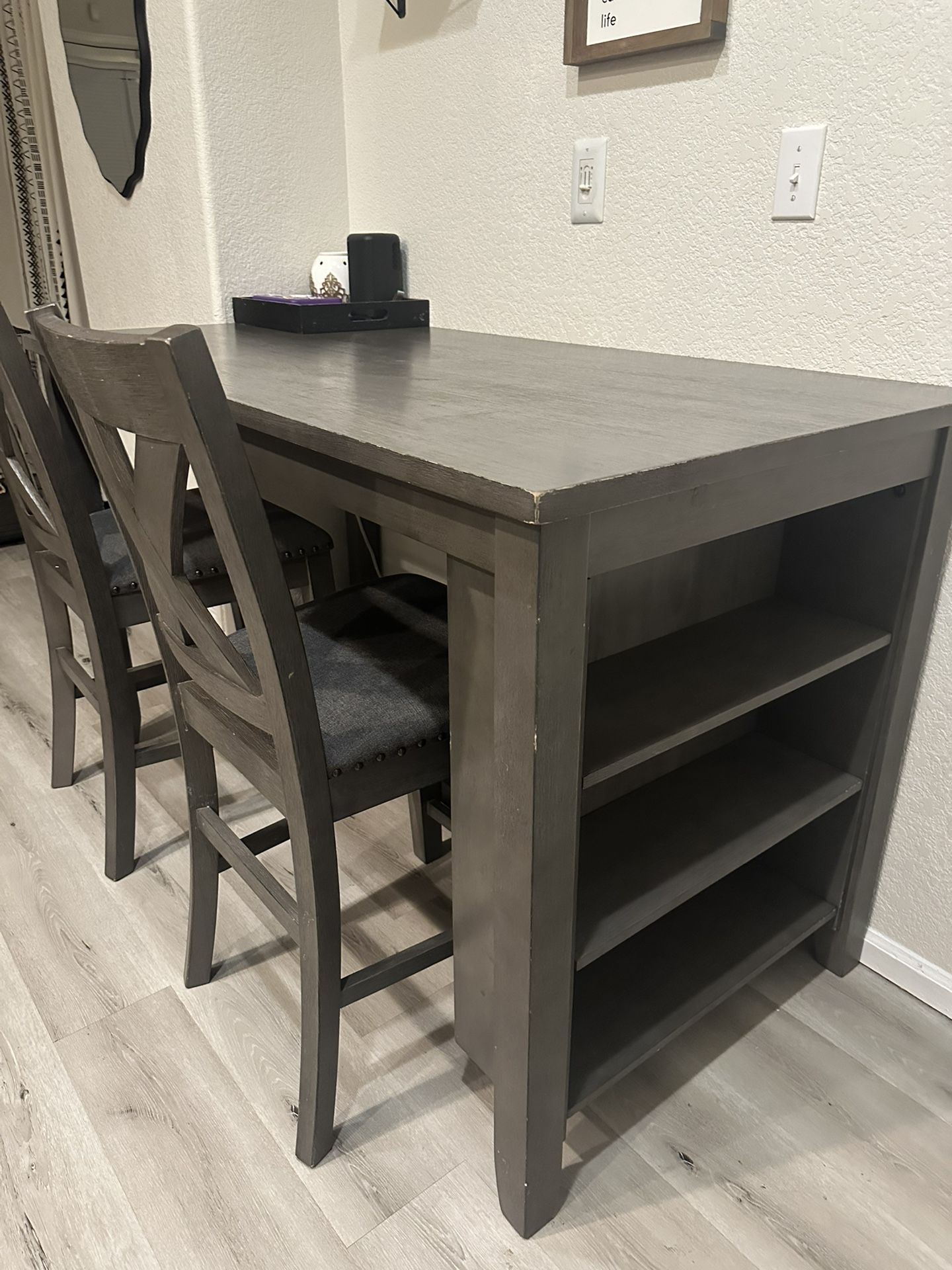 Grey Dining Table w/2 Chairs