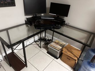 Glass desk
