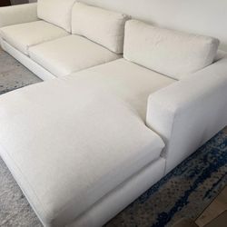 Crate & Barrel Off-White Oceanside 2- Piece Sectional