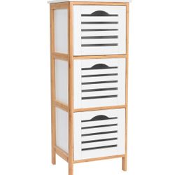 Prosumers Choice Wooden Bathroom Cabinet Storage 3 drawers for Toiletries & Accessories, White