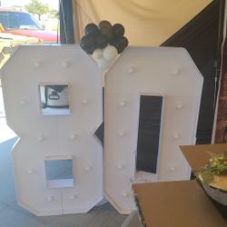 80 Marquee Numbers With Light For Sale,cowboy  Backdrop Available Too