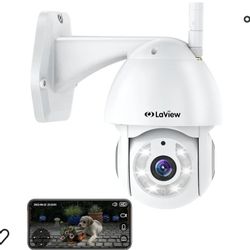 LaView Security Camera Outdoor Wired Starlight Color Night Vision- White