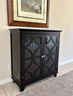 Elegant Wood & Glass Storage/Display Cabinet/Bookshelf