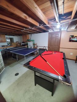 6 Ft Pool Table and Official Size Ping pong table $250 each