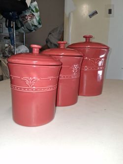 3 Cinnamon Florence Canister Set by Kennex Group