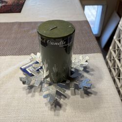 Candle holder with candle 